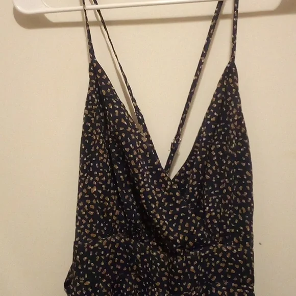 NIP Fixmatti Cute Spaghetti Strap V Neck Backless Ruffle Skirt Romper - Small - Picture 8 of 13